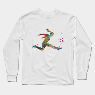 Girl Soccer Player Long Sleeve T-Shirt